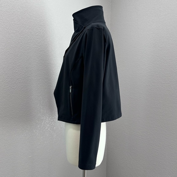 Lucy Cropped Asymmetrical Close Jacket in Black - Picture 5 of 7